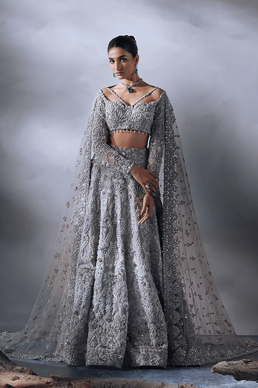Soraya Eisley silver embroidered lehenga