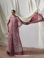 Soraya Luxury Collection dusty pink embroidered long shirt with matching dupatta