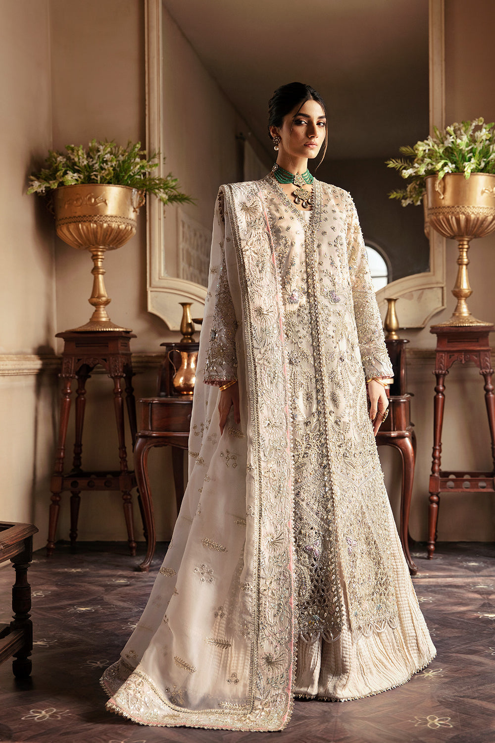Soraya Miel off white Pakistani formal dress