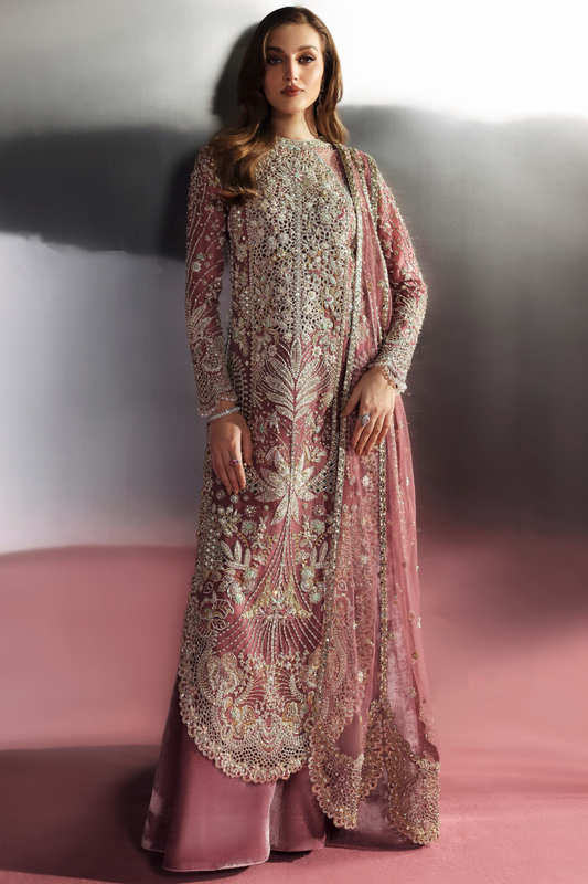 Soraya Velisse dusty rose embroidered formal outfit