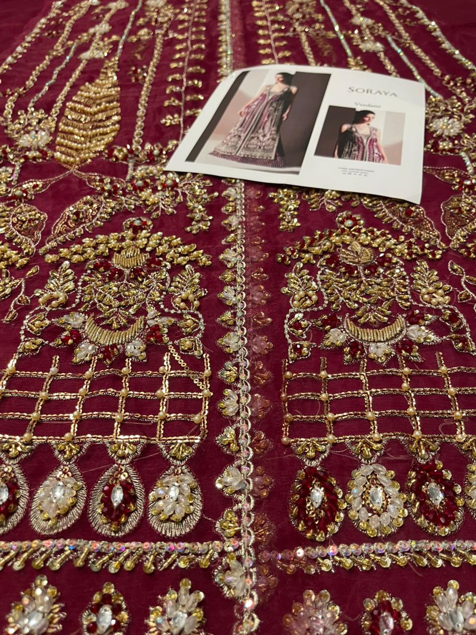 Soraya Verdant purple Pakistani formal outfit