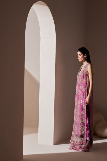 Soraya Verdant embroidered organza jacket with velvet inner