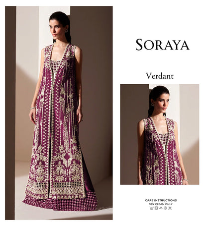 Soraya Verdant purple colour customised ensemble