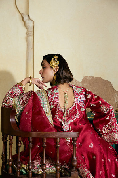 Suffuse Afsane red shirt with green dupatta