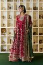 Suffuse Afsane cherry red formal ensemble
