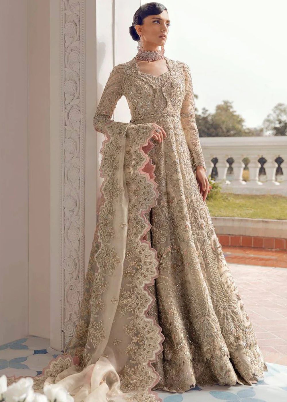 Suffuse Alena champagne gold formal ensemble