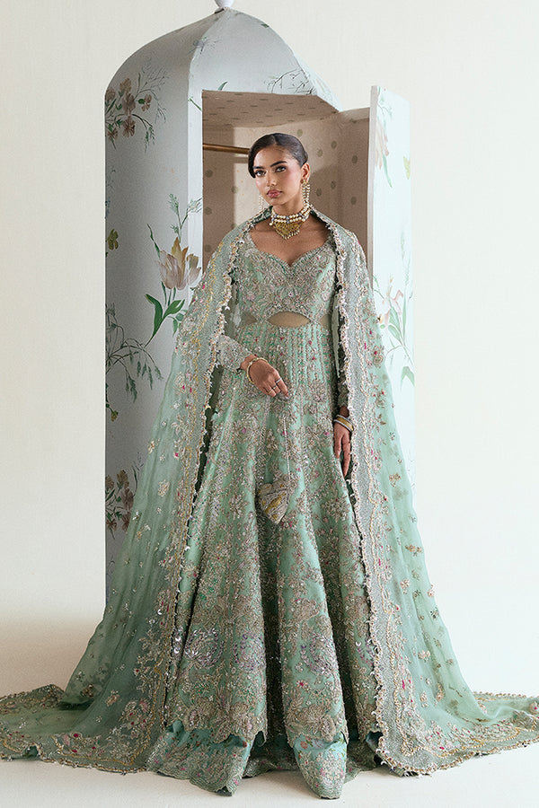 Suffuse Ashal mint bridal ensemble